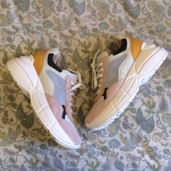 chunky pastel sneakers